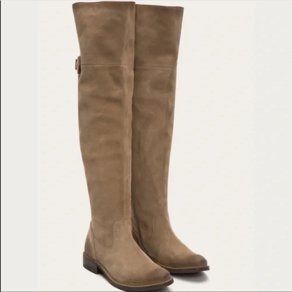 Frye | Shirley OTK over the knee suede boots in brown size 7